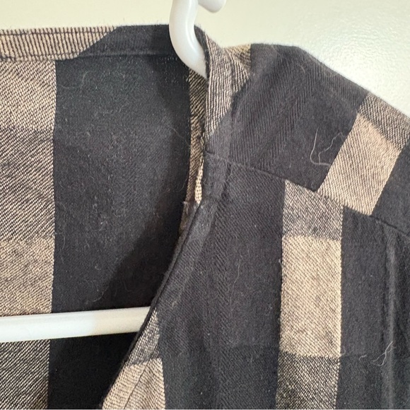 BUYKUD Women Plaid Pockets Loose O-Neck Maxi Linen and Cotton Dress One Size - Picture 7 of 9